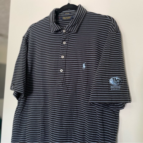 Polo Golf Ralph Lauren || Barnsley Resort || Blue Striped Polo Shirt || Size L - Picture 2 of 8